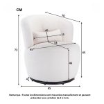 Fauteuil pivotante Bella Curve – Image 2