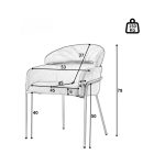 Chaise Velours Veda – Image 4