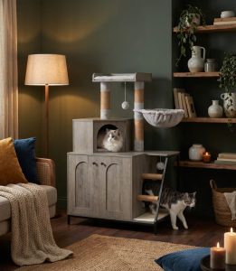 Var Meuble litière & Arbre à Chat