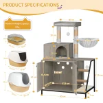 Var Meuble litière & Arbre à Chat – Image 2