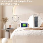 Lit Olyra avec port USB, lit de rangement 160 x 200 cm – Image 5