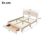 Lit Olyra avec port USB, lit de rangement 160 x 200 cm – Image 4